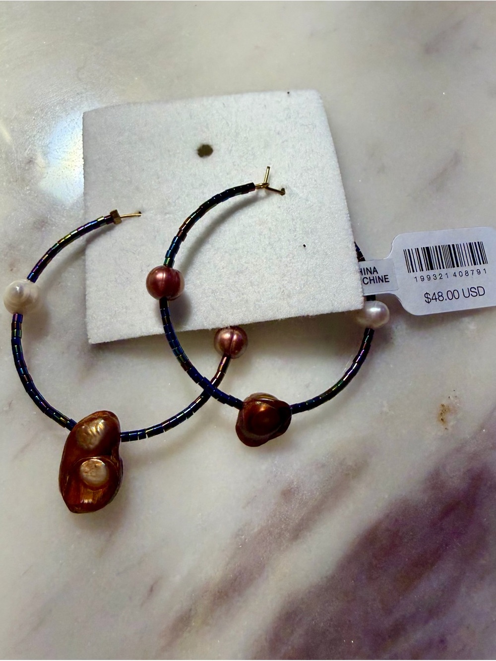 NWT Ariana Ost for Free People Wandering Eye Hoop Earrings - Picture 3 of 3